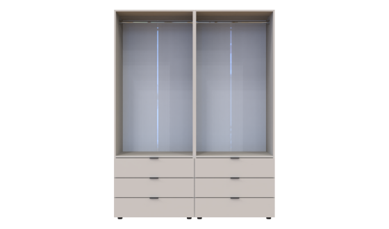 Wardrobe for clothes Gelar Doros Cashmere 2+2 chipboard