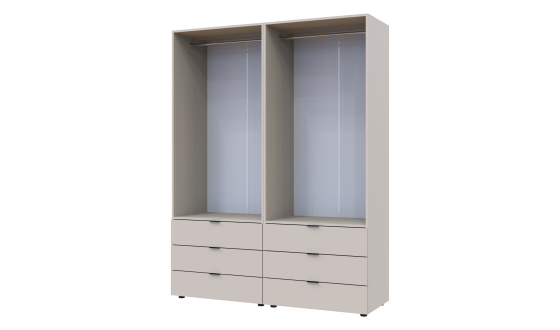 Wardrobe for clothes Gelar Doros Cashmere 2+2 chipboard