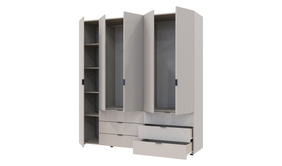 Wardrobe for clothes Gelar Doros Cashmere 2+3 chipboard