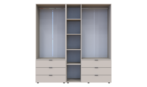 Wardrobe for clothes Gelar Doros Cashmere 2+3 chipboard