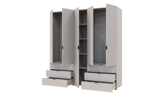 Wardrobe for clothes Gelar Doros Cashmere 2+3 chipboard