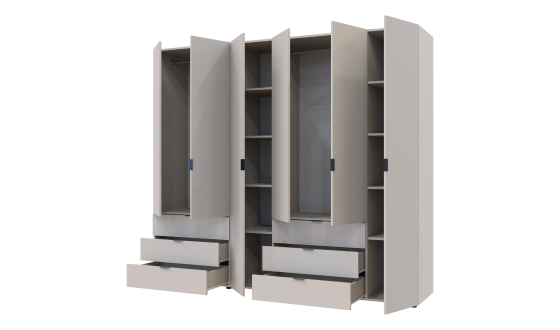 Wardrobe for clothes Gelar Doros Cashmere 2+4 chipboard