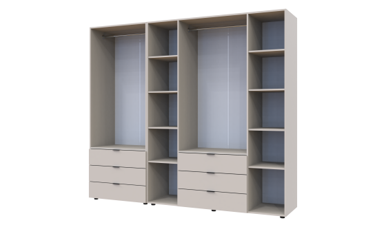 Wardrobe for clothes Gelar Doros Cashmere 2+4 chipboard