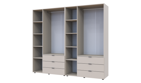 Wardrobe for clothes Gelar Doros Cashmere 3+3 chipboard