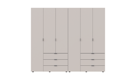 Wardrobe for clothes Gelar Doros Cashmere 3+3 chipboard