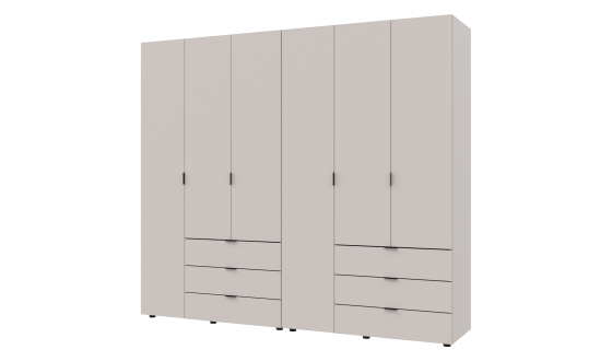 Wardrobe for clothes Gelar Doros Cashmere 3+3 chipboard