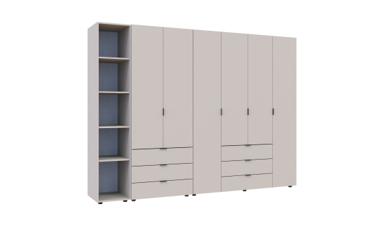 Wardrobe for clothes Gelar Doros Cashmere 2+4 chipboard with a shelf