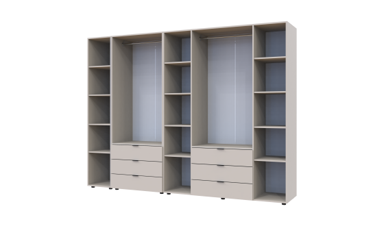 Wardrobe for clothes Gelar Doros Cashmere 2+4 chipboard with a shelf