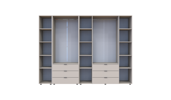 Wardrobe for clothes Gelar Doros Cashmere 2+4 chipboard with a shelf