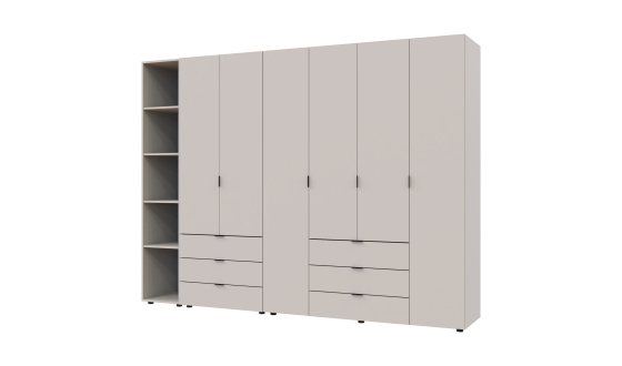 Wardrobe for clothes Gelar Doros Cashmere 2+4 chipboard with a shelf