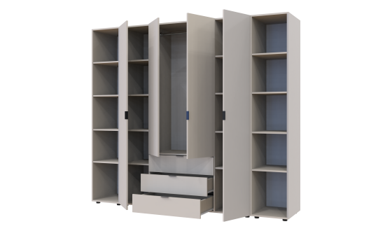 Wardrobe for clothes Gelar Doros Cashmere 4 chipboard with a shelf