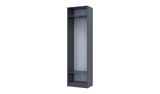 Wardrobe for clothes Sola Graphite/Gray chipboard 60x40x215 (44900341)