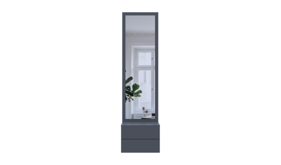 Sideboard with mirror Sola Graphite chipboard / mirror 45x40x168.6 (44900342)