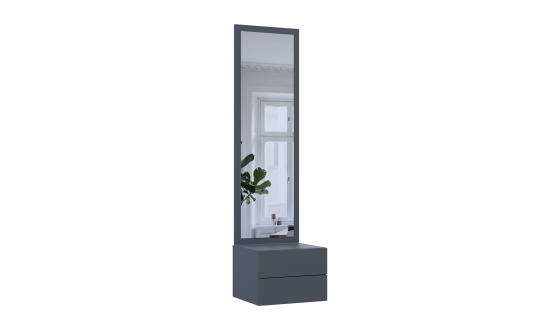 Sideboard with mirror Sola Graphite chipboard / mirror 45x40x168.6 (44900342)