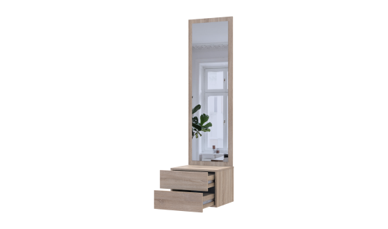 Sideboard with mirror Sola Oak Sonoma chipboard / mirror 45x40x168.6 (44900345)