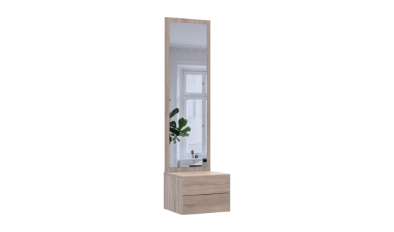 Sideboard with mirror Sola Oak Sonoma chipboard / mirror 45x40x168.6 (44900345)
