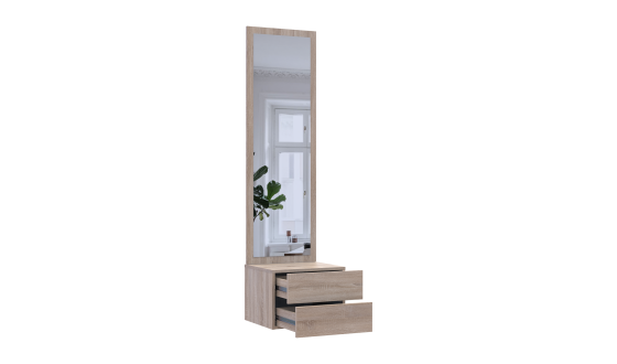 Sideboard with mirror Sola Oak Sonoma chipboard / mirror 45x40x168.6 (44900345)