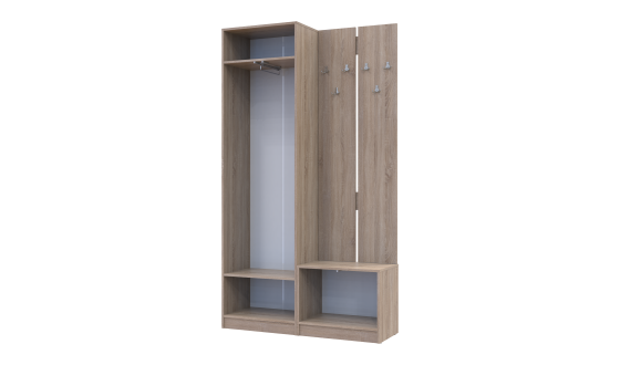 Hallway Sola 1+3 Sonoma oak / White chipboard 120x40x215 (42005149)