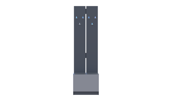 Hanger with cabinet Sola Graphite/Gray chipboard 60x40x215 (44900343)