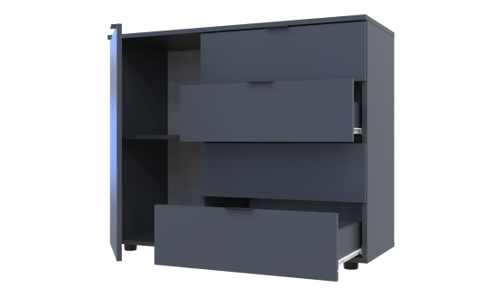 Chest of drawers GC1 100x40x81.2 Graphite