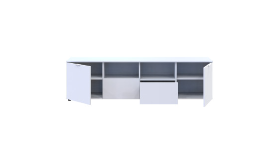 Chest of drawers Ron 4 2 fronts 2 drawers White 180x38x50