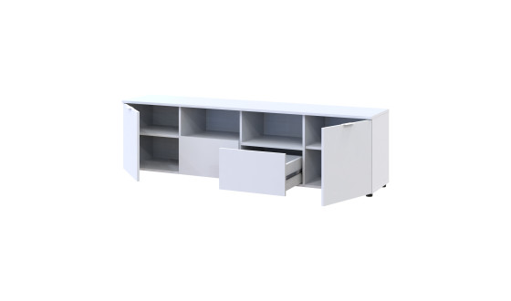 Chest of drawers Ron 4 2 fronts 2 drawers White 180x38x50