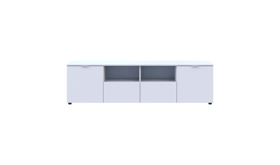 Chest of drawers Ron 4 2 fronts 2 drawers White 180x38x50
