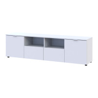 Chest of drawers Ron 4 2 fronts 2 drawers White 180x38x50