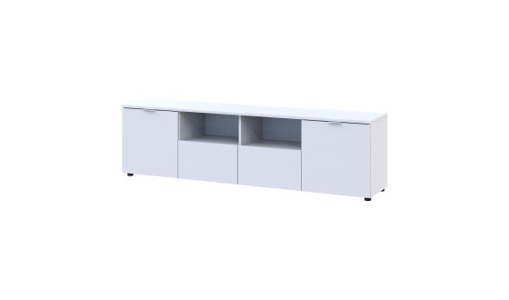 Chest of drawers Ron 4 2 fronts 2 drawers White 180x38x50