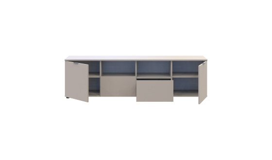 Chest of drawers Ron 4 2 facades 2 drawers Cashmere 180x38x50