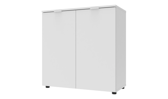 Chest of drawers Ron 3 2 fronts White 80x38x81