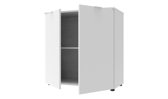 Chest of drawers Ron 3 2 fronts White 80x38x81