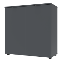 Chest of drawers Ron 3 2 fronts Graphite 80x38x81 Chest of drawers Ron 3 2 fronts Graphite 80x38x81