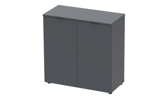 Chest of drawers Ron 3 2 fronts Graphite 80x38x81