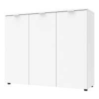 Chest of drawers Ron 6 3 facades White 120x38x100