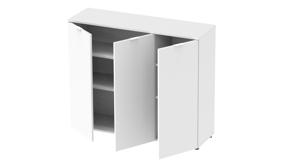 Chest of drawers Ron 6 3 facades White 120x38x100