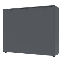 Chest of drawers Ron 6 3 facades Graphite 120x38x100 