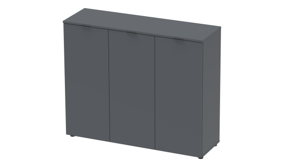 Chest of drawers Ron 6 3 facades Graphite 120x38x100 