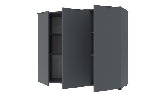 Chest of drawers Ron 6 3 facades Graphite 120x38x100 