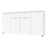 Chest of drawers Ron 7 4 fronts 2 drawers White 160x38x81