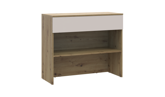 Shoe cabinet Split Oak Artisan / Cashmere chipboard 94x39x80