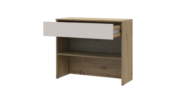 Shoe cabinet Split Oak Artisan / Cashmere chipboard 94x39x80