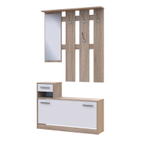 Alice entrance hall 1 mirror 100х27х182,9 White / Sonoma oak