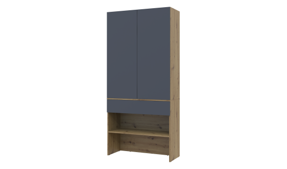 Entrance hall Split Oak Artisan / Graphite chipboard 94x39x200