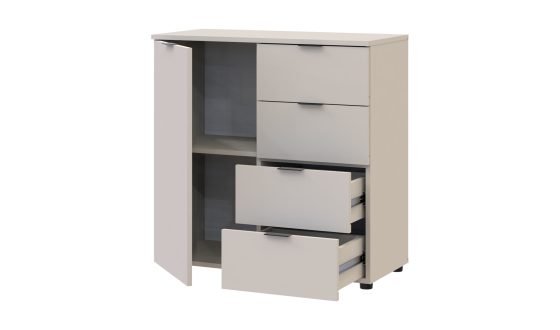 Chest of drawers Ron 1 1 facade 4 drawers Cashmere 80x38x81