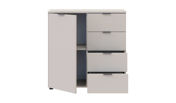 Chest of drawers Ron 1 1 facade 4 drawers Cashmere 80x38x81