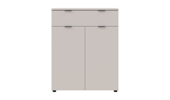 Chest of drawers Ron 2 2 facades 1 drawer Cashmere 80x38x100
