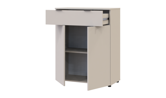 Chest of drawers Ron 2 2 facades 1 drawer Cashmere 80x38x100