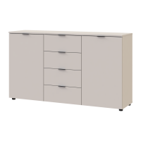 Chest of drawers Ron 5 2 facades 4 drawers Cashmere 140x38x81
