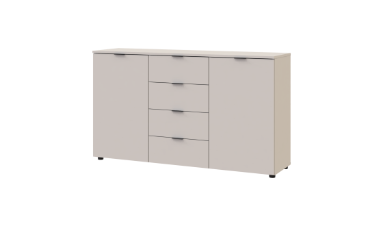 Chest of drawers Ron 5 2 facades 4 drawers Cashmere 140x38x81